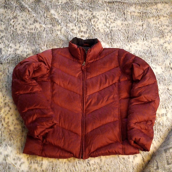 Eddie Bauer Brick Red Down Coat - Picture 1 of 9